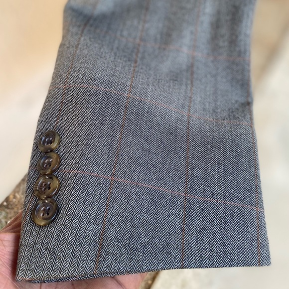 NW Burberry London 🇺🇸 Made Plaid Sport Coat Sz 40R - Picture 7 of 12